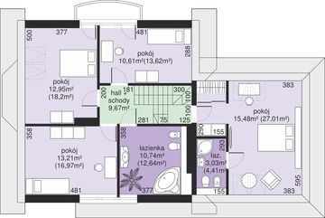 Poddasze projektu - Dom przy Cyprysowej 38