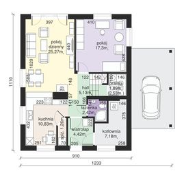 Parter projektu - Dom przy Pomarańczowej