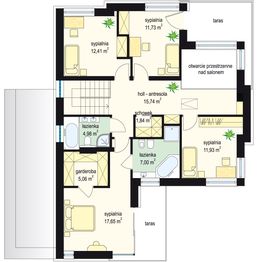 Piętro 1 projektu - Riwiera 4