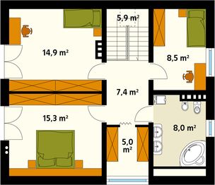 Poddasze projektu - Indygo 4 NF40