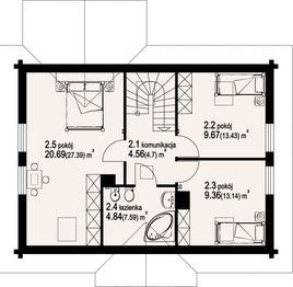 Poddasze projektu - Hoczew średnia 11dw