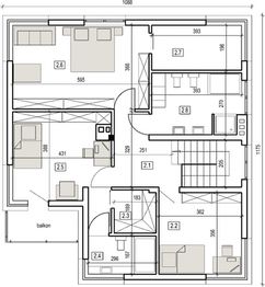 Piętro 1 projektu - DN 050