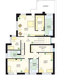 Piętro 1 projektu - Rezydencja Leśna