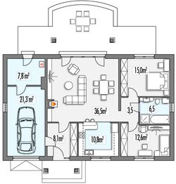 Parter projektu - Laura A garaż