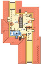 Poddasze projektu - Mirabelka A 2-garaże