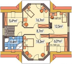 Poddasze projektu - As 2A garaż