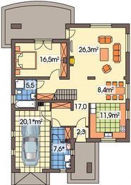Parter projektu - Róża 2A garaż