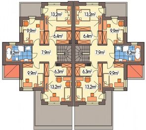 Poddasze projektu - WILLA VENUS bliźniak