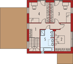 Piętro 1 projektu - EX 12 soft (z wiatą)
