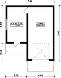 Parter projektu - G127 - Budynek garażowo - gospodarczy
