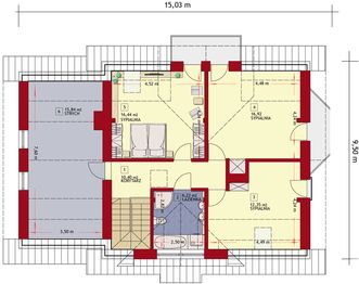 Poddasze projektu - Dom w Kalifornii