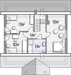 Poddasze projektu - Harmonia 100 MDM wersja A