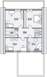 Poddasze projektu - Andromeda A 2-garaże