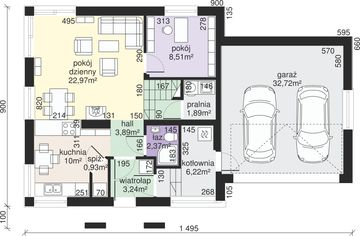 Parter projektu - Dom przy Cyprysowej 36