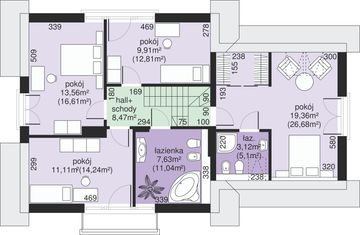 Poddasze projektu - Dom przy Cyprysowej 36