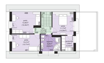 Poddasze projektu - Dom przy Alabastrowej 27