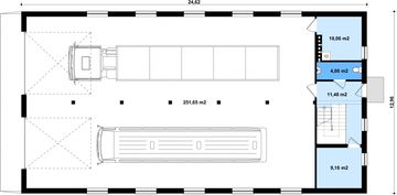 Parter projektu - G200 - Budynek mieszkalno - garażowy