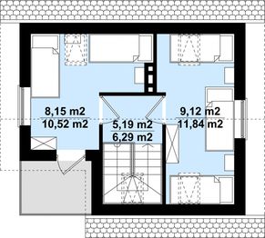 Poddasze projektu - G193 - Budynek letniskowy