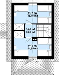 Poddasze projektu - G130 - Budynek letniskowy