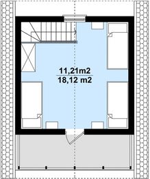 Poddasze projektu - G51 - Budynek letniskowy