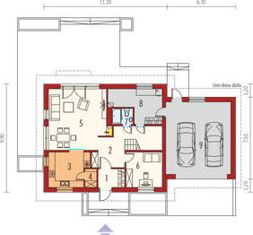 Projekt domu Amaranta G2 multi-comfort - rzut parteru, dom liczy 4 pokoje, 2 łazienki i wc