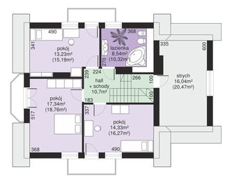 Poddasze projektu - Dom przy Cyprysowej 40