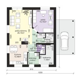 Parter projektu - Dom przy Pomarańczowej 3