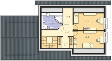 Poddasze projektu - Pireus II Pasywny 3a LDP03a