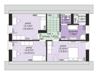Poddasze projektu - Dom przy Alabastrowej 29
