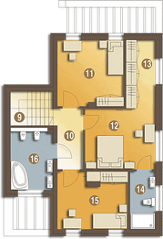 Piętro 1 projektu - Bianka bez garażu [B]