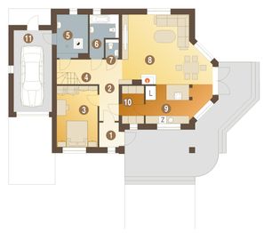 Parter projektu - Remiz II z garażem 1-st. [A]