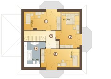 Poddasze projektu - Remiz II z garażem 1-st. [A]