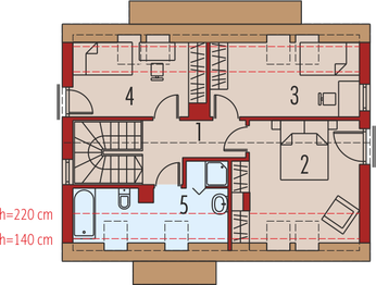 Poddasze projektu - E1 (wersja A) multi-comfort