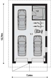 Parter projektu - Garaż ARP01