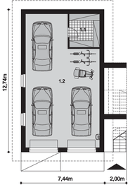 Parter projektu - Garaż ARP02