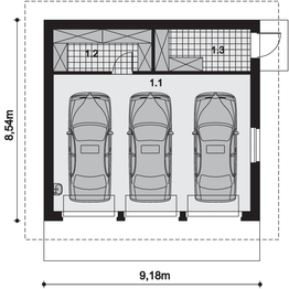 Parter projektu - Garaż ARP05