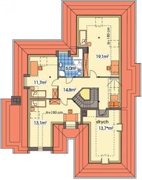 Poddasze projektu - Lawenda B z piwnicą