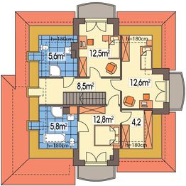 Poddasze projektu - Bronek wersja A - paliwo stałe