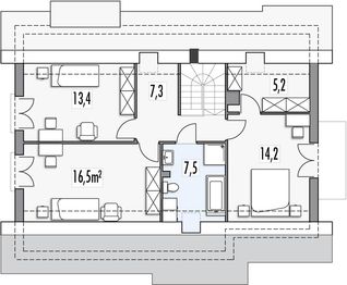 Poddasze projektu - Werbena A E