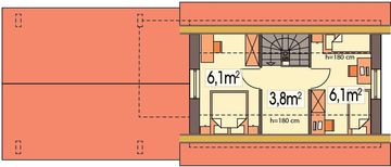 Poddasze projektu - Jacek wersja B z wiatą na 2 auta paliwo stałe
