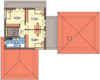 Piętro 1 projektu - Andaluzja wersja B paliwo stałe