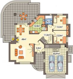 Parter projektu - Lawenda 2B z piwnicą