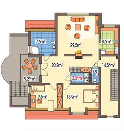 Poddasze projektu - Willa Wiktoria segment