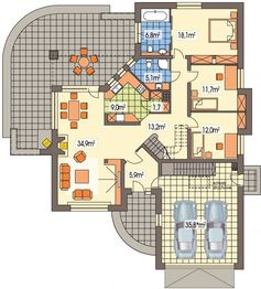 Parter projektu - Lawenda A z piwnicą