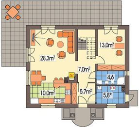 Parter projektu - Sosenka 1 energo+ wersja A bez garażu paliwo stałe