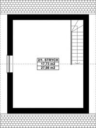 Antresola projektu - G121 - Budynek garażowo - gospodarczy
