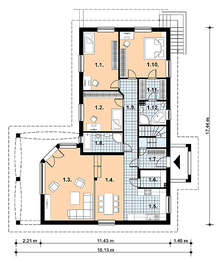 Parter projektu - L-10 Dom żelazna murowany