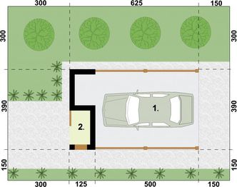 Parter projektu - W1 Wiata garażowa jednostanowiskowa
