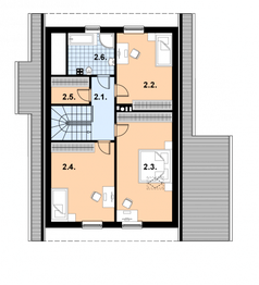 Poddasze projektu - A-116 Dom tradycyjny