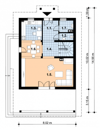 Parter projektu - A-118 Dom tradycyjny